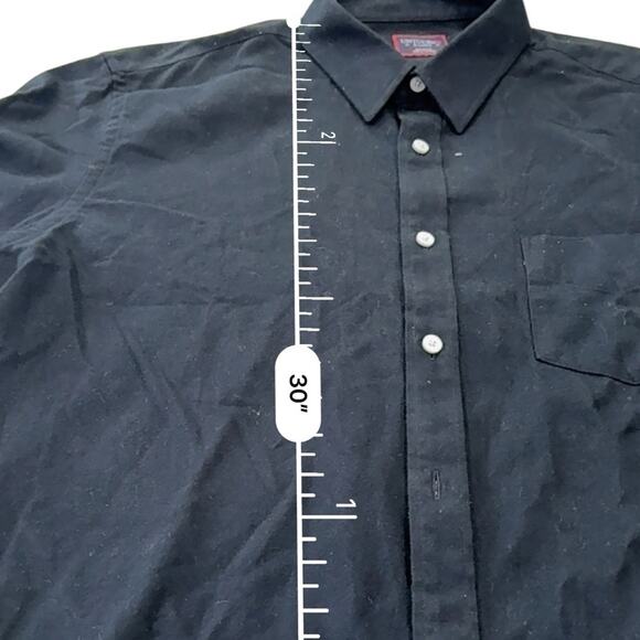 UNTUCKit Men’s Black Flannel Sherwood Shirt Casual button down Size XL - Picture 8 of 9